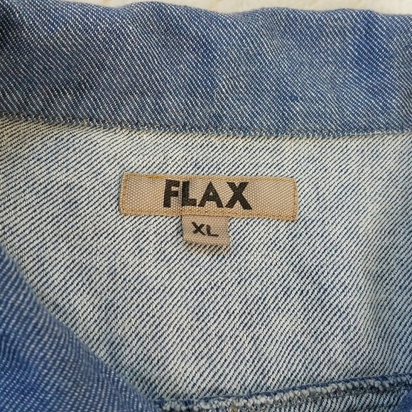 FLAX Chambray Linen Blend Jacket - Picture 7 of 8